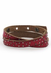 Cowboysbelt Lederarmband Rosa / Pink