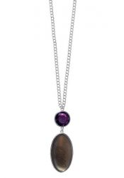 Pilgrim GoDiva Damenhalskette, purple/silver