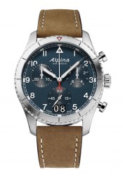 Alpina Startimer Pilot Chrono Big Date Herrenchronograph Blau