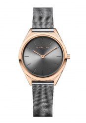 BERING Damenuhr Ultra Slim 4.8 Anthrazit