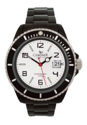 Chronix Sport Style Herrenuhr Black Ivory Weiß