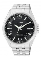 Citizen Herrenuhr Eco Drive Global Funk Schwarz