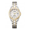 Eco-Drive Funkuhr Damenuhr Bicolor