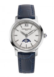 Frederique Constant Damenuhr Ultra Slimline Mondphase Silber