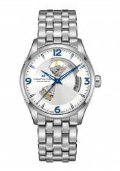 Hamilton Jazzmaster Open Heart Herrenuhr Silber