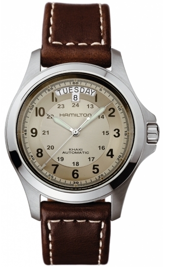 Hamilton Khaki King Herrenuhr Day Date Automatik 40mm Beige