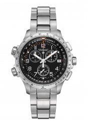 Hamilton Khaki Aviation X-Wind GMT Herrenuhr Silber