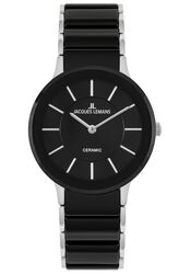 Jacques Lemans Damenuhr Dublin HighTech Ceramic schwarz