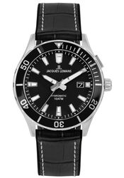 Jacques Lemans Herrenuhr Hybromatic Leather Black