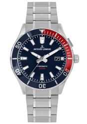 Jacques Lemans Herrenuhr Hybromatic Blue Red