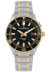Jacques Lemans Herrenuhr Hybromatic / IP-gold Bicolor