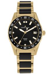 Jacques Lemans Herrenuhr Liverpool Special Edition HighTech Ceramic schwarz / IP-gold