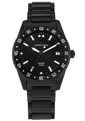 Jacques Lemans Damenuhr Liverpool Special Edition HighTech Ceramic schwarz / IP-black