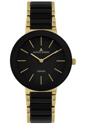 Jacques Lemans Damenuhr Monaco Special Edition HighTech Ceramic schwarz / IP-gold
