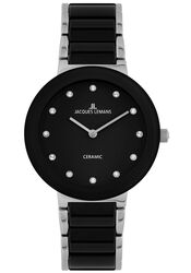 Jacques Lemans Damenuhr Monaco Special Edition HighTech Ceramic schwarz / Kristalle