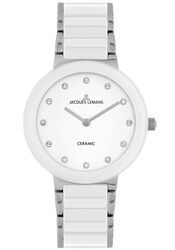 Jacques Lemans Damenuhr Monaco Special Edition HighTech Ceramic weiß / Kristalle