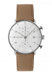 Junghans Max Bill Chronoscope Saphir Herrenuhr Braun