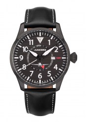 Junkers Flieger GMT Herrenuhr Schwarz