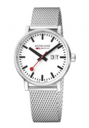 Mondaine SBB evo Armbanduhr Silber