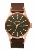 The Sentry Leather Rose Gold / Gunmetal / Brown
