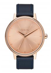 Nixon The Kensington Leather Rose Gold Navy
