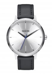 Nixon The Kensington Leather Silver Black Blue