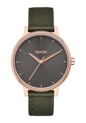 Nixon The Kensington Leather Rose Gold / Green