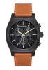 The Time Teller Chrono Leather Black / Stamped / Brown