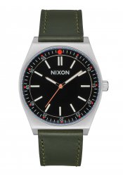 Nixon The Crew Leather Silver / Black / Olive