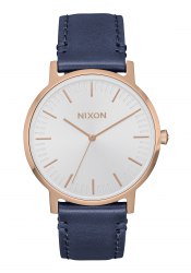 Nixon The Porter 35 Leather Rose Gold  / Navy / White
