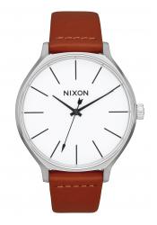 Nixon The Clique Leather Silver / Brown