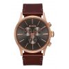 The Sentry Chrono Leather Rose Gold / Gunmetal / Brown