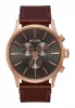 The Sentry Chrono Leather Rose Gold / Gunmetal / Brown