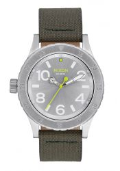 Nixon The 38-20 Leather Silver / Surplus