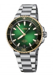 Oris Aquis Date Calibre 400 Bi-Colour Grün Stahl