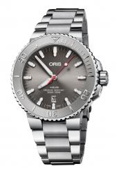 Oris Aquis Date Relief Taucheruhr Silber