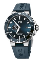 Oris Aquis Small Second Date Blau