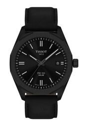 Tissot PRC100 Solar Schwarz Leder