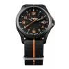 Officer Pro Gunmetal Black/Orange Militäruhr