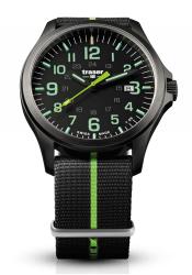 Traser Officer Pro Gunmetal Black/Lime Militäruhr