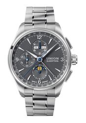 Union Glashütte SA. Belisar Chronograph Mondphase Grau