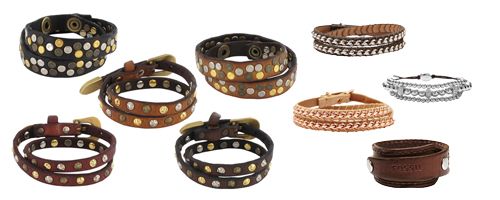 Lederarmbänder wohin das Auge blickt